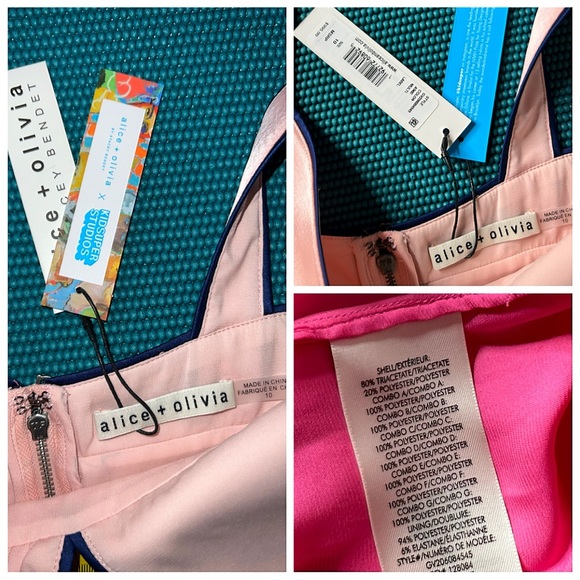 Alice + Olivia x Kidsuper Maisie Pleated Asymmetrical Maxi Dress - Picture 14 of 16